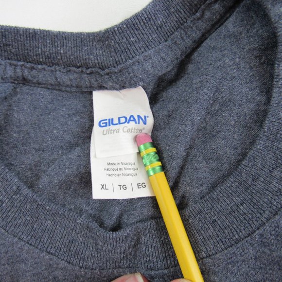 Men's / Unisex XL, My Barn My Rules Graphic T-Shirt, Blue Gray, Americana Gildan - Picture 4 of 5